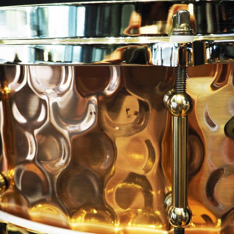 USED_​​BZH-5014DHBR_[Hammered_Bronze_Shell_Snare_Drum_14×5]_08