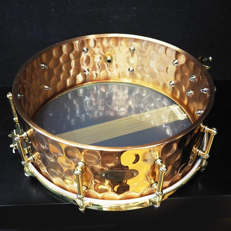 USED_​​BZH-5014DHBR_[Hammered_Bronze_Shell_Snare_Drum_14×5]_10