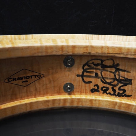 USED_​​Custom_Shop_Solid_Curly_Maple_Shell_Snare_Drum_14x4_5_[Manufactured_in_2015___Includes_Craviotto_logo_case]_10
