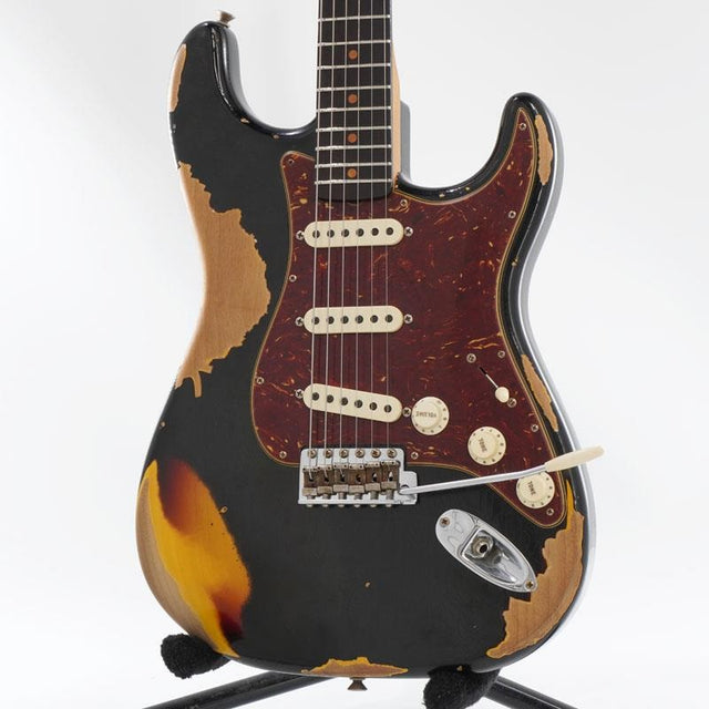 USED_​​2021_Limited_Edition_1961_Stratocaster_Heavy_Relic_Aged_Black_over_3-Tone_Sunburst_Roasted_Maple_Neck_2023_[SN__CZ566964]_01