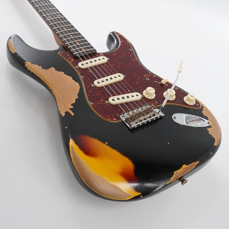 USED_​​2021_Limited_Edition_1961_Stratocaster_Heavy_Relic_Aged_Black_over_3-Tone_Sunburst_Roasted_Maple_Neck_2023_[SN__CZ566964]_07