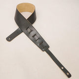 [Domestic_Genuine_Leather_Strap]_HORWEEN_(Black)___STANDARD___M-Size_(Tail_strap_for_acoustic-electric_guitars)_02