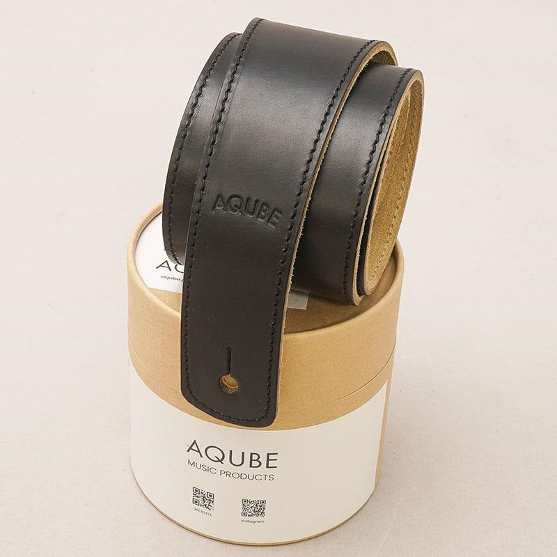 [Domestic_Genuine_Leather_Strap]_HORWEEN_(Black)___STANDARD___M-Size_(Tail_strap_for_acoustic-electric_guitars)_05