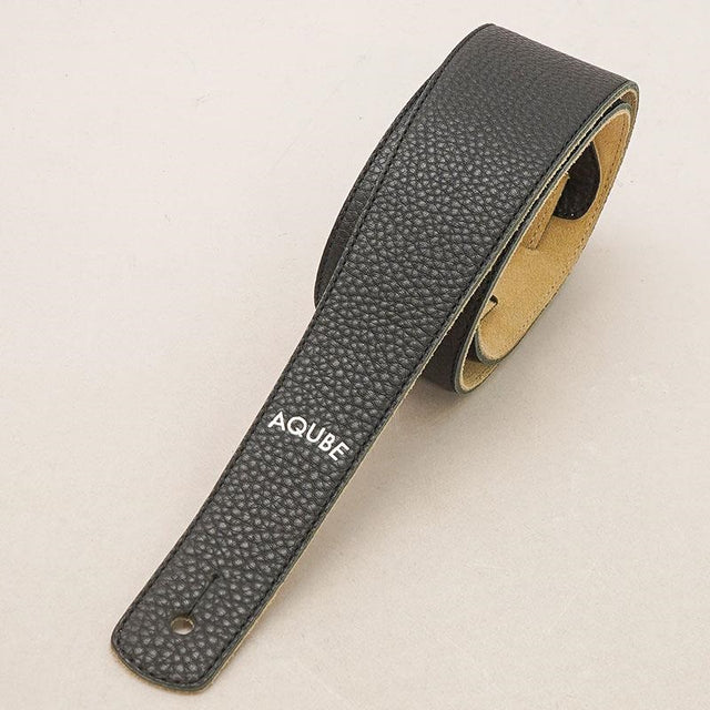 [Domestic_Genuine_Leather_Strap]_SHRINK_(White)___SLIM___M-Size_(Tail_strap_for_acoustic-electric_guitars)_01
