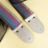 Glitter_Rainbow_Black_Frill_Guitar_Strap_(Purple)_06