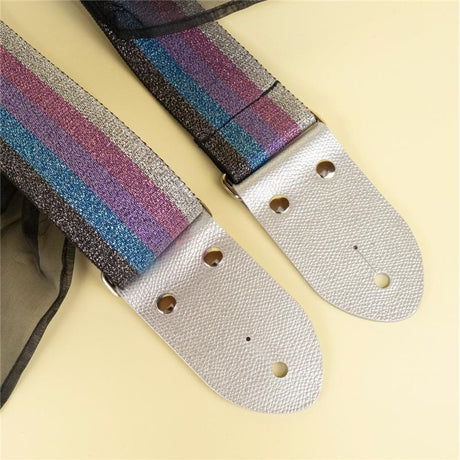 Glitter_Rainbow_Black_Frill_Guitar_Strap_(Purple)_06