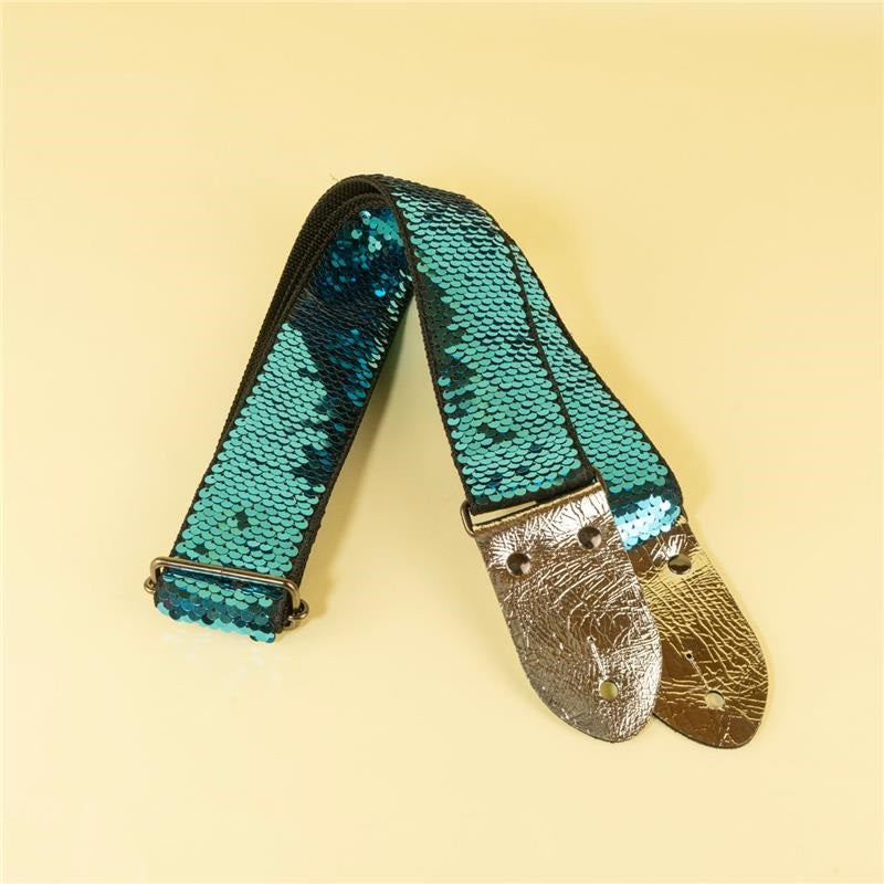 Reversible_Sequin_Guitar_Strap_-_Blue_&_Silver_04