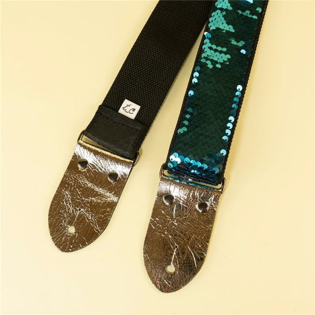 Reversible_Sequin_Guitar_Strap_-_Blue_&_Silver_07