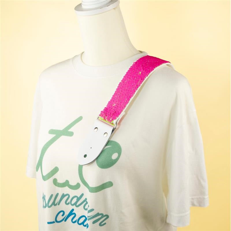 Reversible_Sequin_Guitar_Strap_-_Pink_&_Green_02