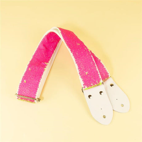 Reversible_Sequin_Guitar_Strap_-_Pink_&_Green_04