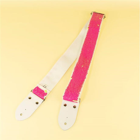 Reversible_Sequin_Guitar_Strap_-_Pink_&_Green_06