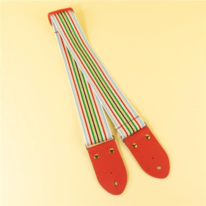 【KIDS】Colorful_Stripe_Guitar_Strap_1_-_Red_05