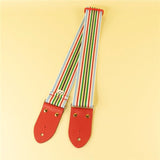 【KIDS】Colorful_Stripe_Guitar_Strap_1_-_Red_06