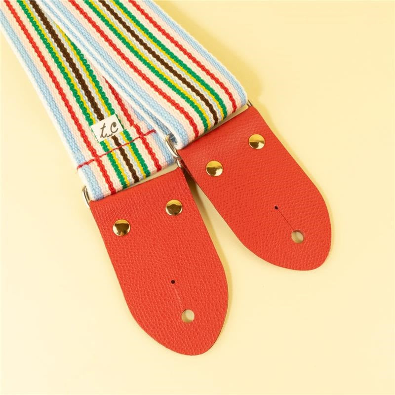 【KIDS】Colorful_Stripe_Guitar_Strap_1_-_Red_08