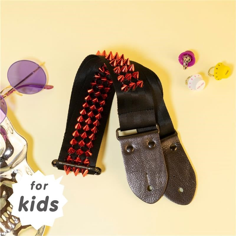 Heavy_Metal_Kids_Studded_Guitar_Strap_S_-_Black_&_Devil_Red_01