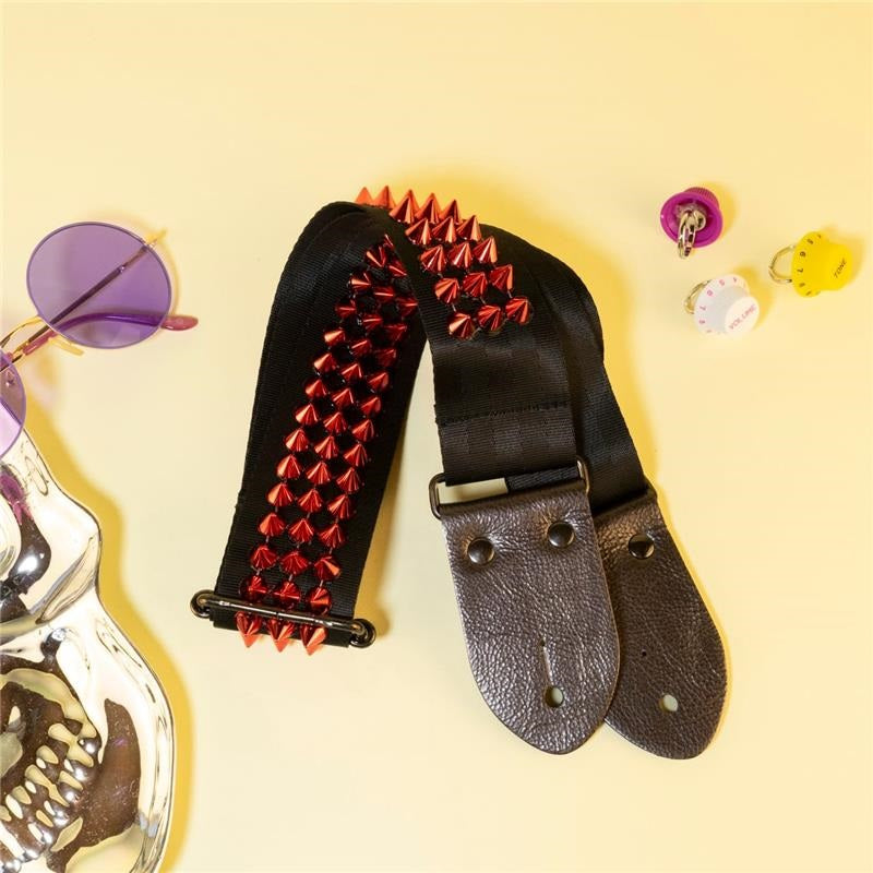 Heavy_Metal_Kids_Studded_Guitar_Strap_S_-_Black_&_Devil_Red_10
