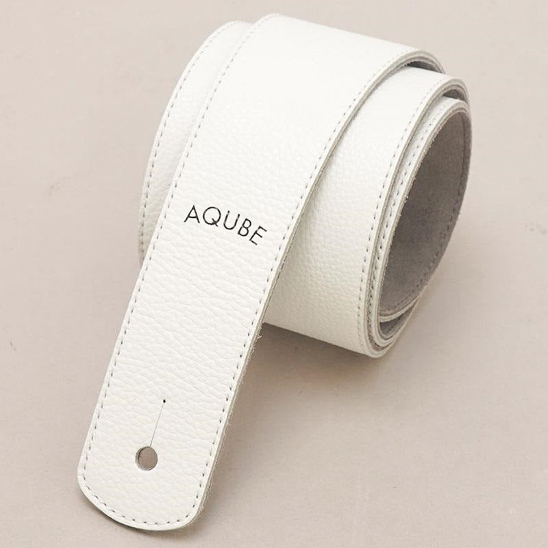 [Domestic_Genuine_Leather_Strap]_SHRINK_(White)___STANDARD___M-Size_(Tail_strap_for_acoustic-electric_guitars)_01