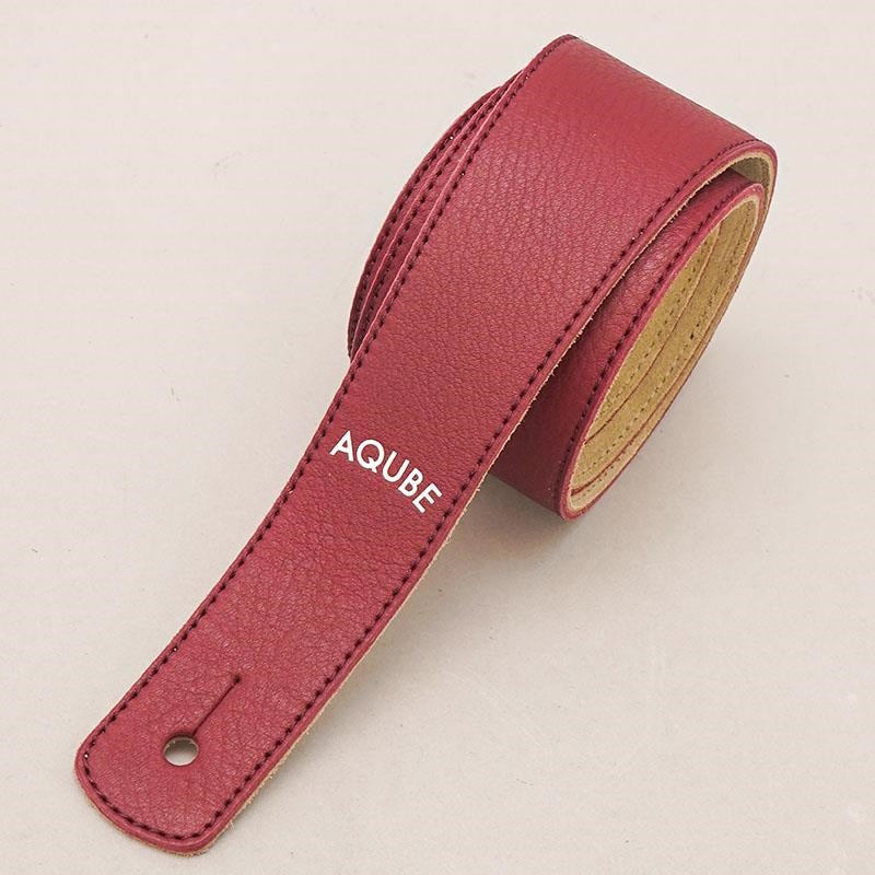 [Domestic_Genuine_Leather_Strap]_SHRINK_(Bordeaux)___SLIM___M-Size_(Tail_Strap_for_Acoustic-Electric_Guitars)_01