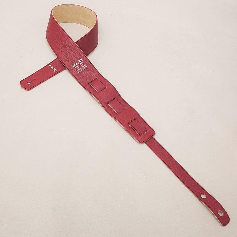 [Domestic_Genuine_Leather_Strap]_SHRINK_(Bordeaux)___SLIM___M-Size_(Tail_Strap_for_Acoustic-Electric_Guitars)_02