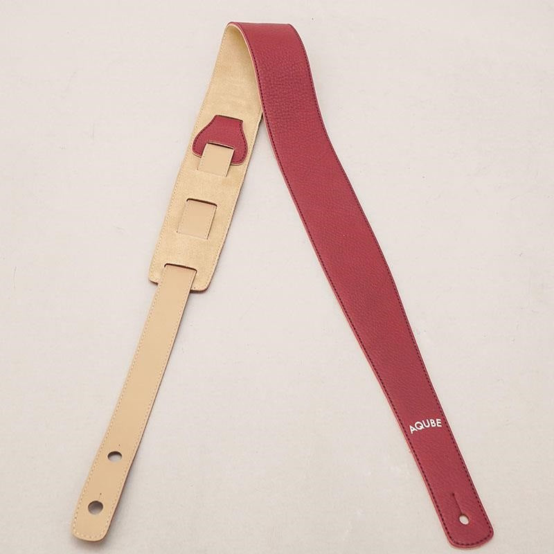 [Domestic_Genuine_Leather_Strap]_SHRINK_(Bordeaux)___SLIM___M-Size_(Tail_Strap_for_Acoustic-Electric_Guitars)_03