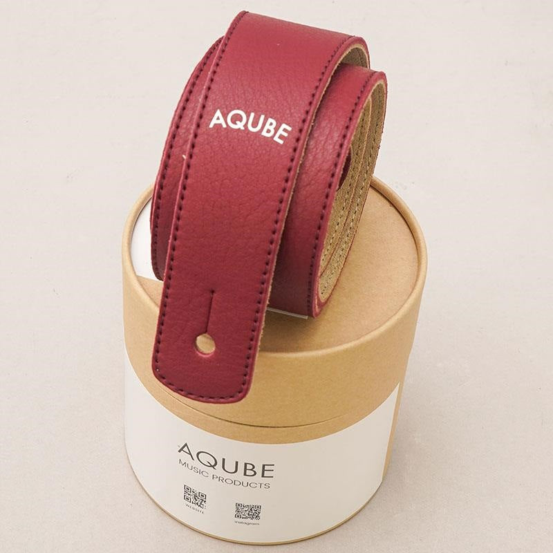 [Domestic_Genuine_Leather_Strap]_SHRINK_(Bordeaux)___SLIM___M-Size_(Tail_Strap_for_Acoustic-Electric_Guitars)_05