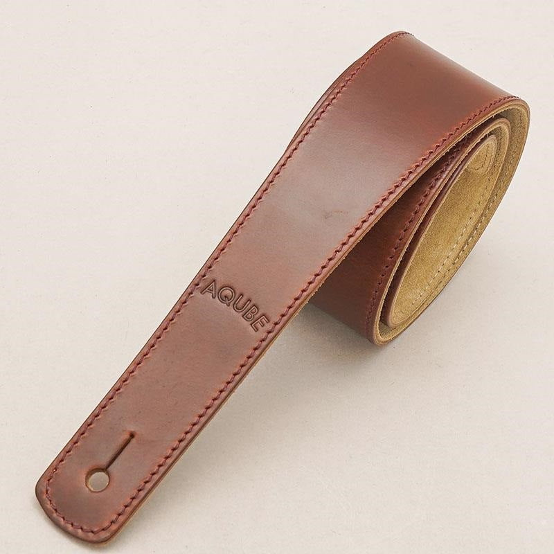 [Domestic_Genuine_Leather_Strap]_HORWEEN_(Timber)___SLIM___M-Size_(Tail_Strap_for_Acoustic-Electric_Guitars)_01