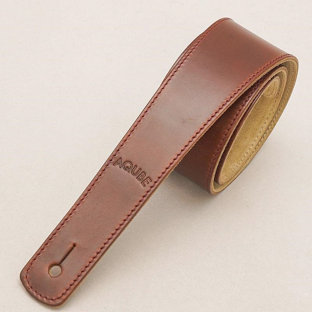 [Domestic_Genuine_Leather_Strap]_HORWEEN_(Timber)___SLIM___M-Size_(Tail_Strap_for_Acoustic-Electric_Guitars)_01