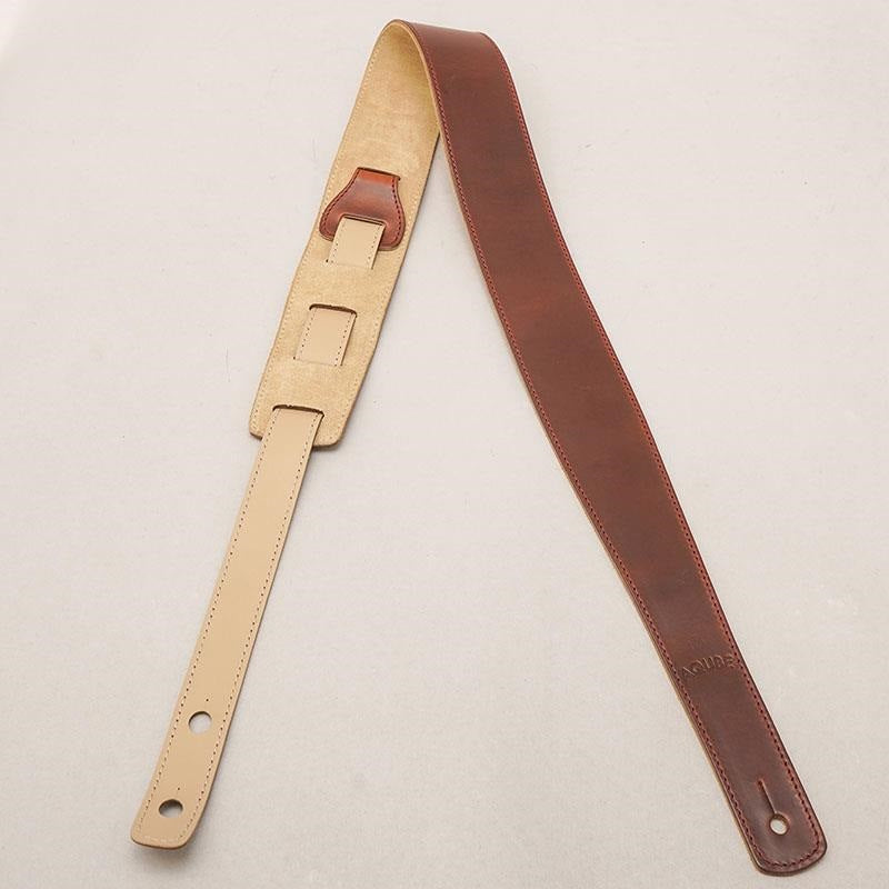 [Domestic_Genuine_Leather_Strap]_HORWEEN_(Timber)___SLIM___M-Size_(Tail_Strap_for_Acoustic-Electric_Guitars)_03