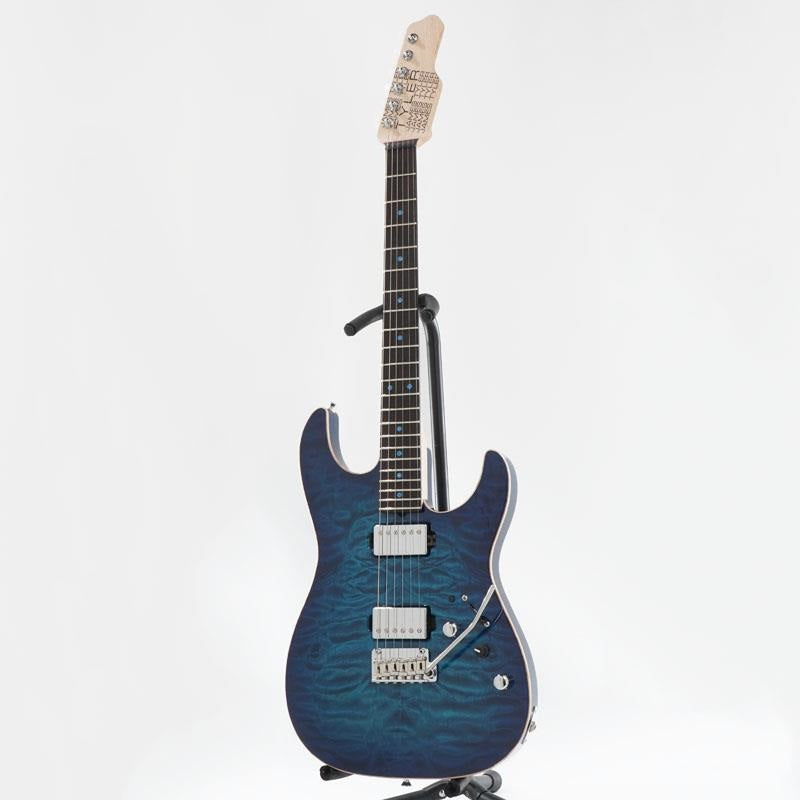 USED_​​JAPAN_Studio_Elite_HD_Quilt_Maple_Top_White_Limba_Rosewood_(Transparent_Blue_Burst)[SN__J25022]_02