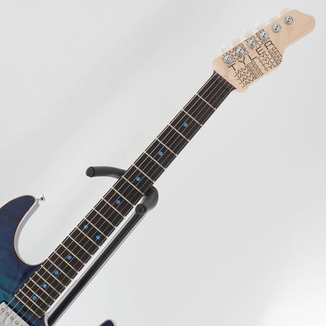 USED_​​JAPAN_Studio_Elite_HD_Quilt_Maple_Top_White_Limba_Rosewood_(Transparent_Blue_Burst)[SN__J25022]_05