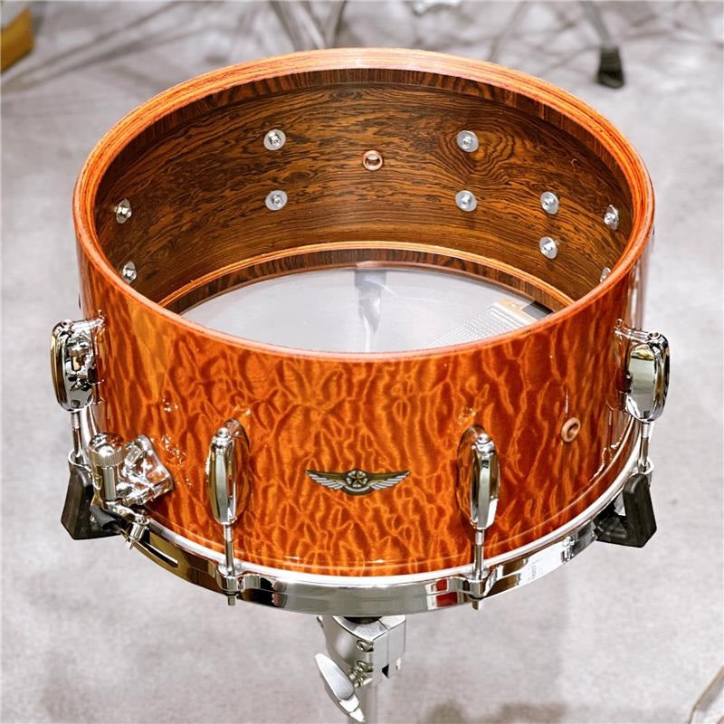 USED_​​Used_item_TBSP147-GNS_[Star_Bubinga_Snare_Drum___14×7][Quilted_Sapele_&_Cordia]_03