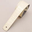 [Domestic_Genuine_Leather_Strap]_EMBOSSED_CROCO_(Vintage_White)___Slim___M-Size_(Tail_Strap_for_Acoustic-Electric_Guitars)_01