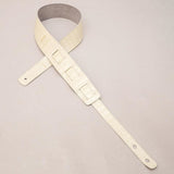 [Domestic_Genuine_Leather_Strap]_EMBOSSED_CROCO_(Vintage_White)___Slim___M-Size_(Tail_Strap_for_Acoustic-Electric_Guitars)_02