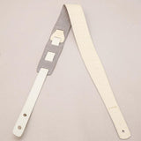 [Domestic_Genuine_Leather_Strap]_EMBOSSED_CROCO_(Vintage_White)___Slim___M-Size_(Tail_Strap_for_Acoustic-Electric_Guitars)_03