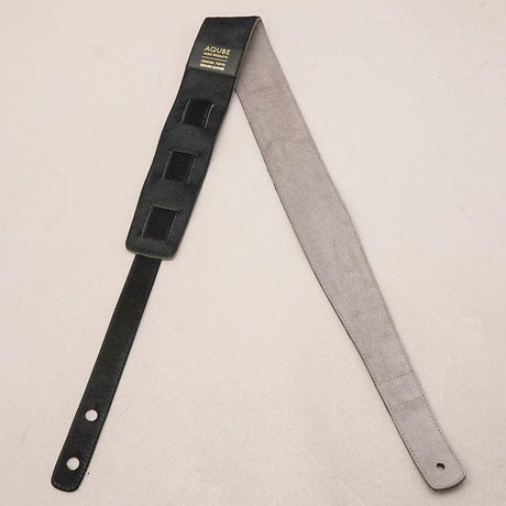 [Domestic_Genuine_Leather_Strap]_COW_HAIR_(Black)___SLIM___M-Size_(Tail_Strap_for_Acoustic-Electric_Guitars)_04