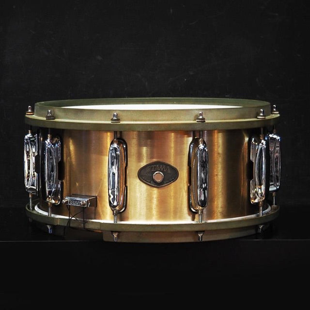 USED_​​90's_PL5325_[Power_Metal_Series_Bell_Brass_Snare_Drum_14×6_5_Made_In_Japan]_01