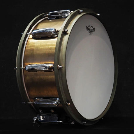 USED_​​90's_PL5325_[Power_Metal_Series_Bell_Brass_Snare_Drum_14×6_5_Made_In_Japan]_04