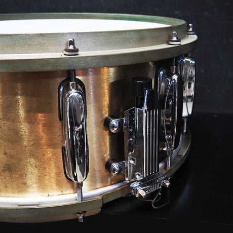 USED_​​90's_PL5325_[Power_Metal_Series_Bell_Brass_Snare_Drum_14×6_5_Made_In_Japan]_06