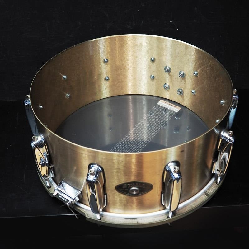 USED_​​90's_PL5325_[Power_Metal_Series_Bell_Brass_Snare_Drum_14×6_5_Made_In_Japan]_10