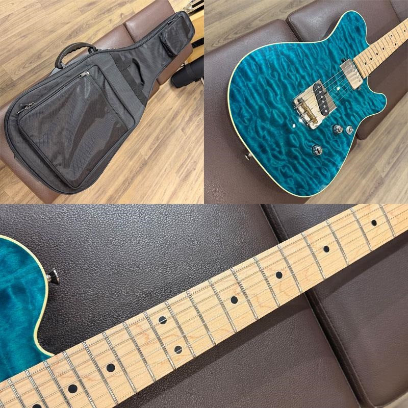 USED_​​Addictone_ECHO_Quilted_maple_Top_(Trans_Blue)[SN_549]_11