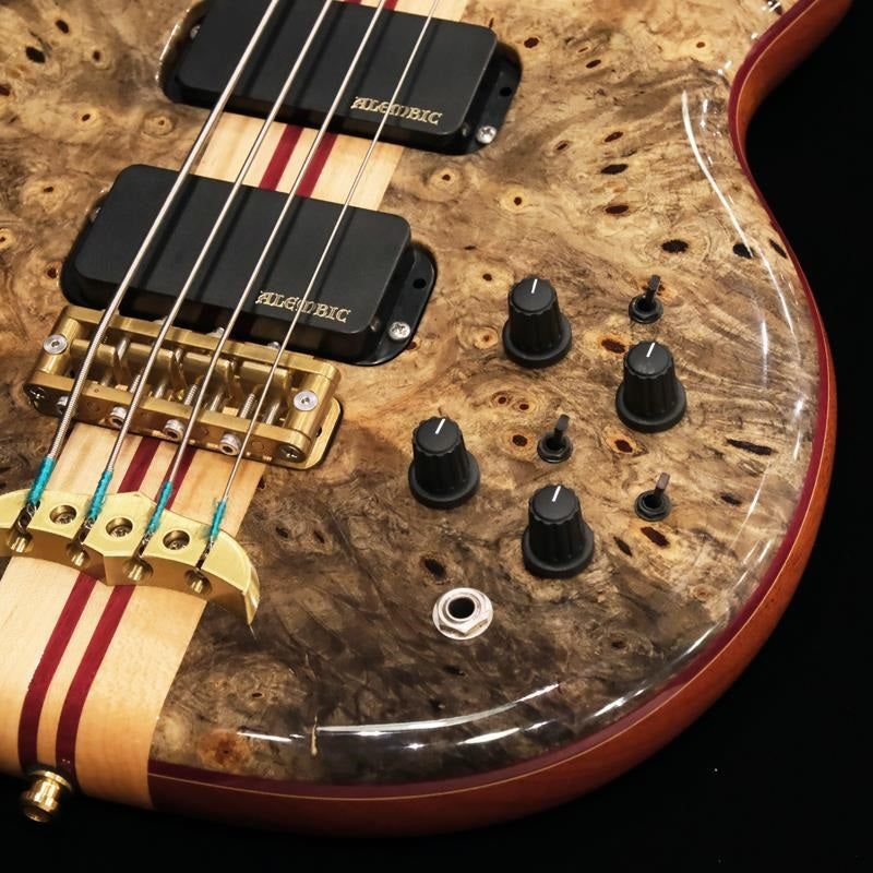 USED_​​SCSB4___Stanley_Clark_Deluxe_(Buckeye_Burl_Top_&_5A_Quilted_Maple_Back)_w_Front_LEDs_Violet_'17_05