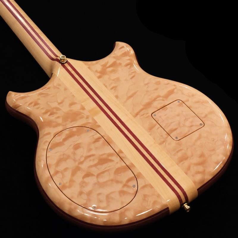 USED_​​SCSB4___Stanley_Clark_Deluxe_(Buckeye_Burl_Top_&_5A_Quilted_Maple_Back)_w_Front_LEDs_Violet_'17_08