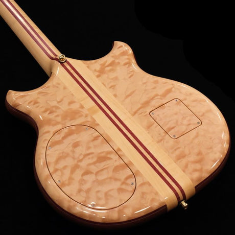 USED_​​SCSB4___Stanley_Clark_Deluxe_(Buckeye_Burl_Top_&_5A_Quilted_Maple_Back)_w_Front_LEDs_Violet_'17_08