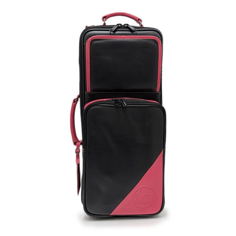 Guard_Bags___Elite_Series_4-ECLK-P_Trumpet_Double_Case___Black_Leather_with_Pink_Leather_Trim_02