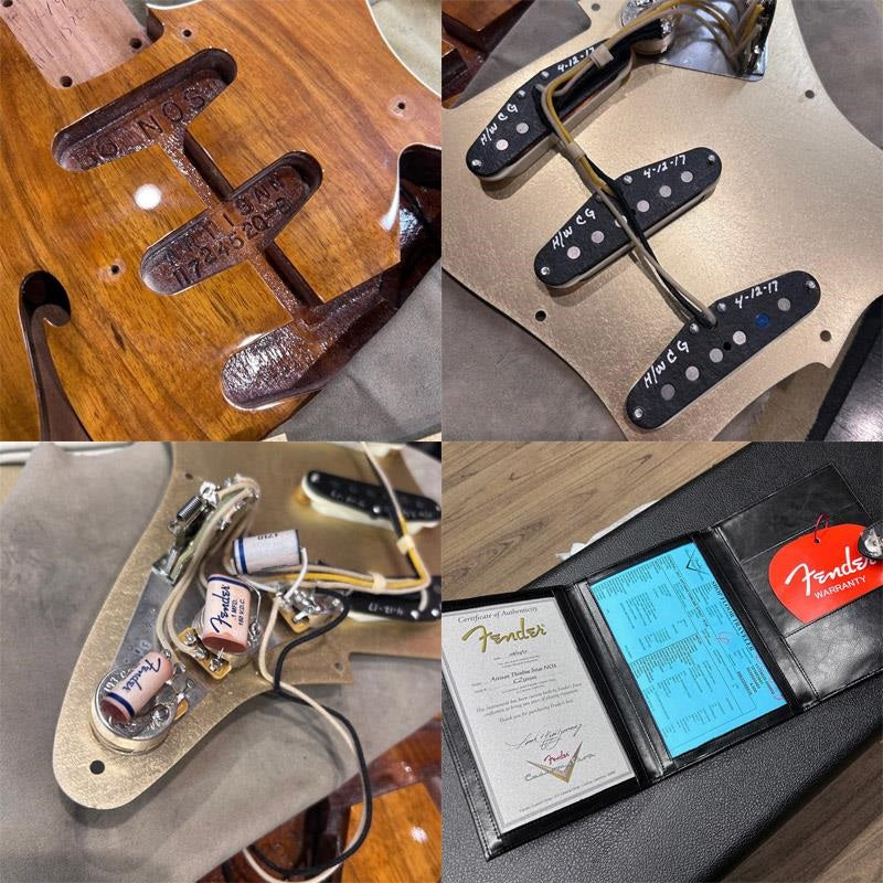 USED_​​2017_Limited_Artisan_Thinline_KOA_Stratocaster_NOS_(Natural)_[SN_CZ530320]_Fender_11