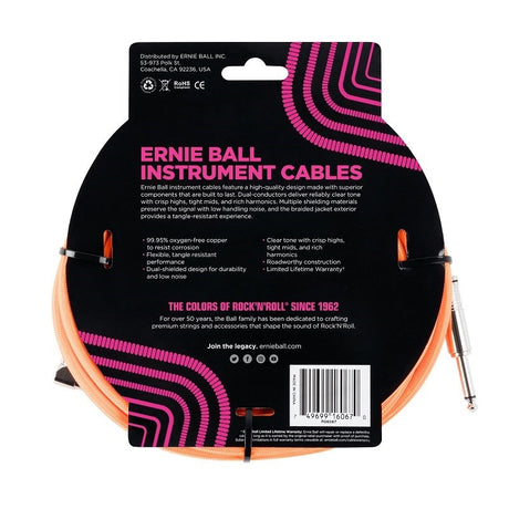 [Autumn_Super_Sale]_Braided_Instrument_Cable_25ft_S_L_(Neon_Orange)_[#6067]_02