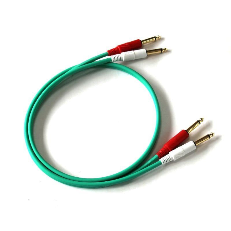 [Autumn_Super_Sale]_COLOR_TWIN_CABLE_2PP-1_0M_(PHONE-PHONE_1_Pair)_1_0m_(GREEN)_01