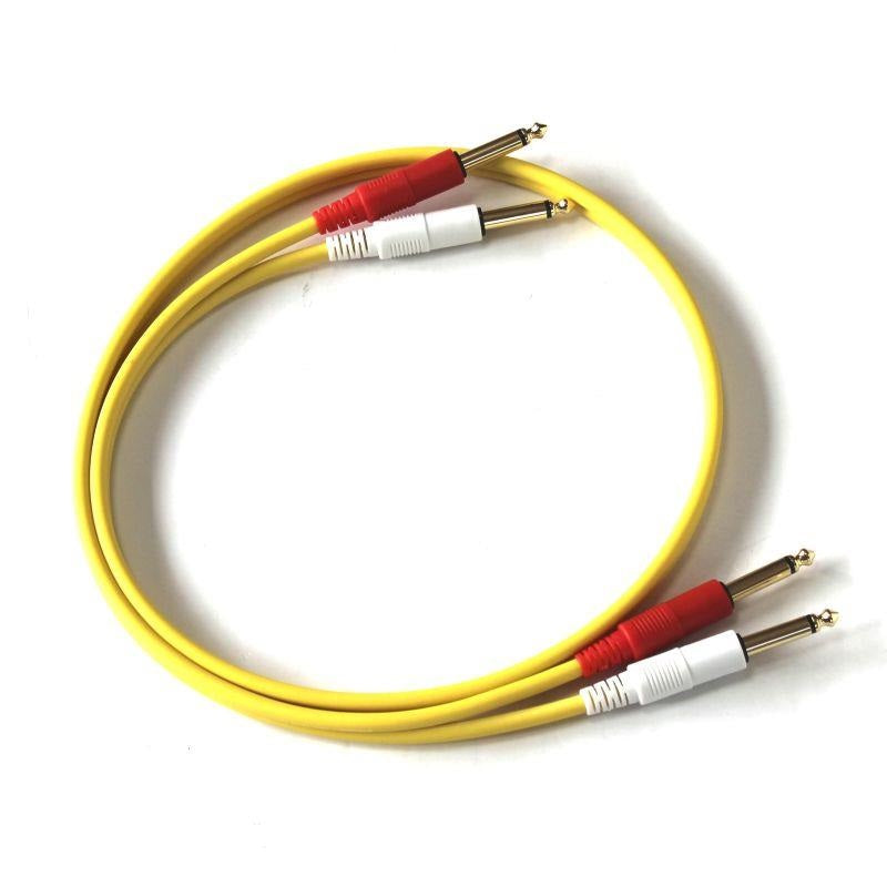 [Autumn_Super_Sale]_COLOR_TWIN_CABLE_2PP-1_0M_(PHONE-PHONE_1_Pair)_1_0m_(YELLOW)_01