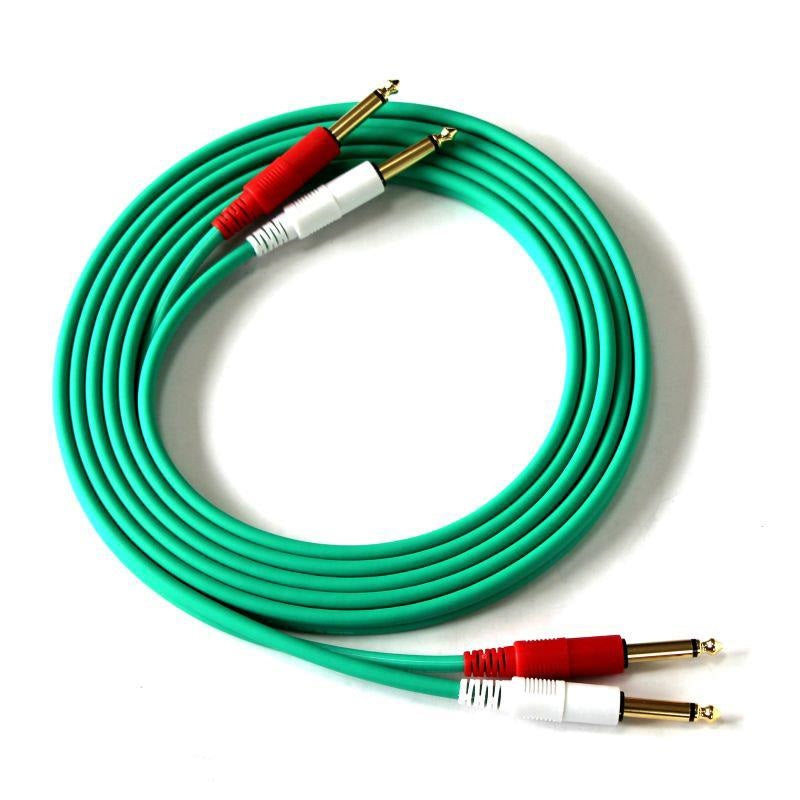 [Autumn_Super_Sale]_COLOR_TWIN_CABLE_2PP-3_0M_(PHONE-PHONE_1_Pair)_3_0m_(GREEN)_01