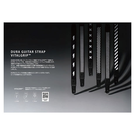 [Autumn_Super_Sale]_DURA_GUITAR_STRAP_VG_HARDCORE_SERIES_WHITE_MAZE_05